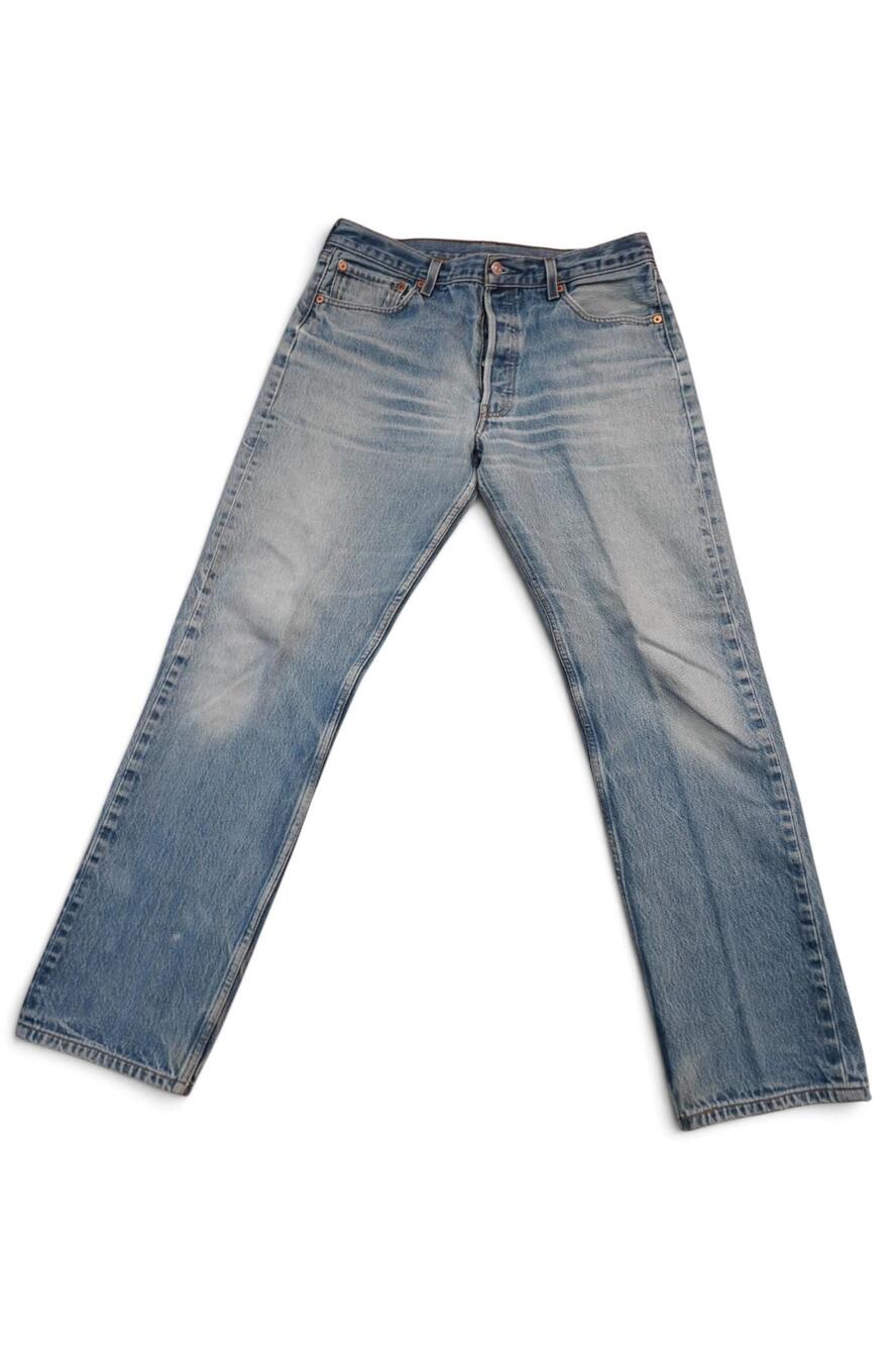 Levi's 501 Vintage 90s Jeans Men's W35 L34 Medium Wash Straight Leg USA Pricing
